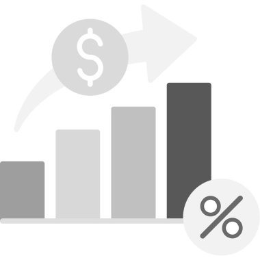 Dolar sembolü simgesi olan tablo, basit vektör illüstrasyonu