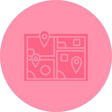 harita konumu ikon vektör illüstrasyonu