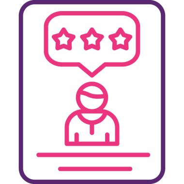 Geri bildirim. Web simgesi basit illüstrasyon