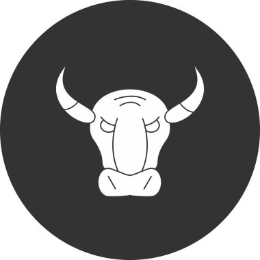 inek simgesi vektör illüstrasyonu