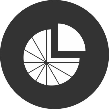 Pasta grafik simgesi, basit vektör illüstrasyonu