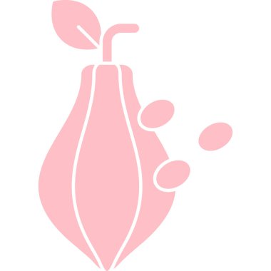 Pembe bir armutun vektör çizimi