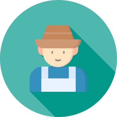 Çiftçi renkli vektör simgesi