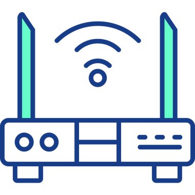 Kablosuz. Web simgesi basit illüstrasyon