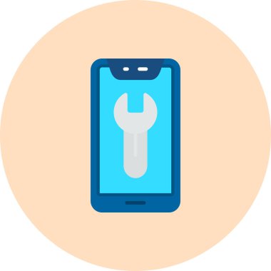 cep telefonu onarım ikonu vektör çizimi