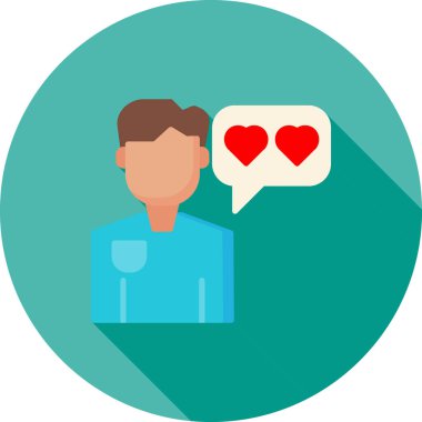 Konuşma kabarcığı vektör dizaynlı kalp