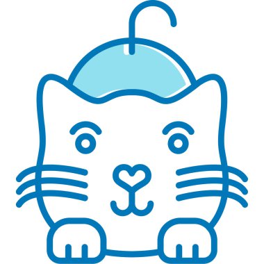 Doldurulmuş kedi simgesi - taslak biçimi