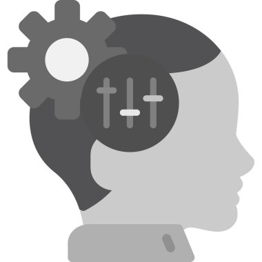 Beyin Dişlileri Düz Vektör Simgesi