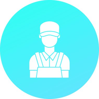 çiftçi simgesi, vektör, illüstrasyon