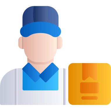 kurye vektör simgesi