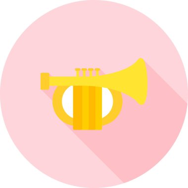 Trompet. Web simgesi basit illüstrasyon