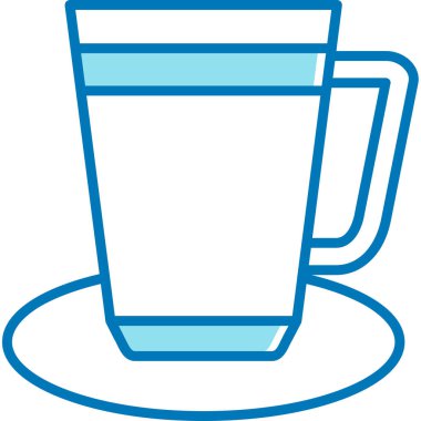 Kupa simgesi ve vektör illüstrasyonu beyaz arkaplanda izole edildi