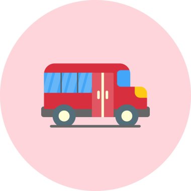 bus vektör simgesi modern basit illüstrasyon