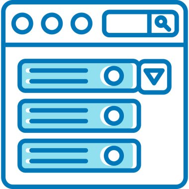 tarayıcı pencere simgesi. Basit resimleme