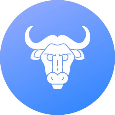 Kolayca değiştirebilen veya düzenleyebilen boğa vektör simgesi