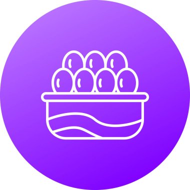 Bir yumurta ikonunun vektör çizimi