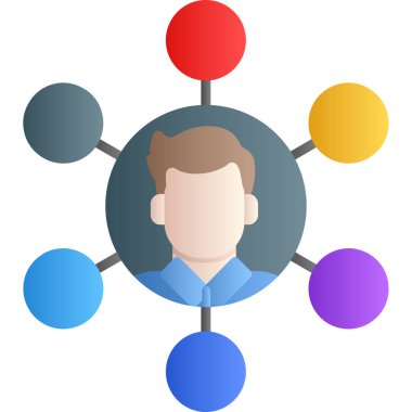 İşadamı Düz Vektör Simgesi