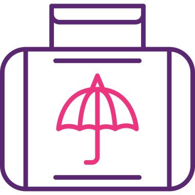 Şemsiye. Web simgesi basit illüstrasyon