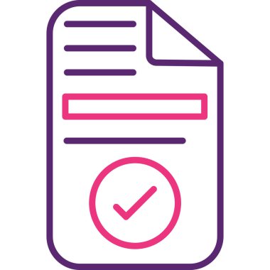 Belge simgesinin vektör illüstrasyonu