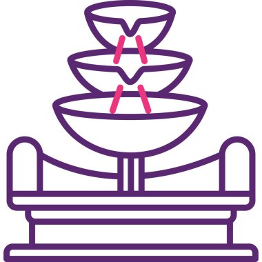 Su dolu bir kasenin vektör illüstrasyonu