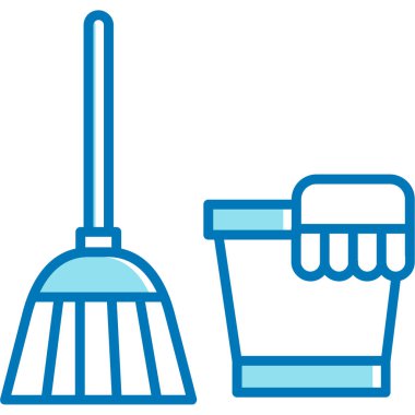 Süpürge Temizleme. Web simgesi