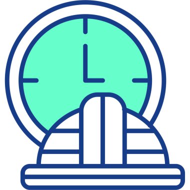 Saat simgesi vektör illüstrasyonu