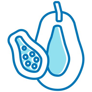 Beyaz zemin üzerinde mavi bir su damlasının vektör çizimi.