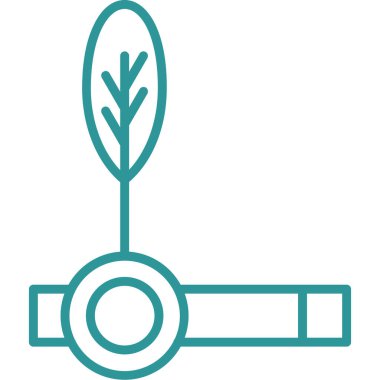 Ağaç simgesinin vektör illüstrasyonu