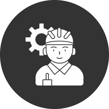 Mühendis simgesi, vektör illüstrasyonu