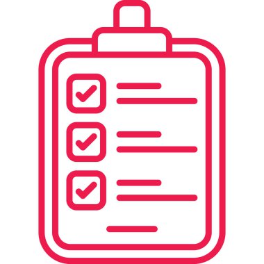 Yapılacaklar listesi web simgesi basit illüstrasyon