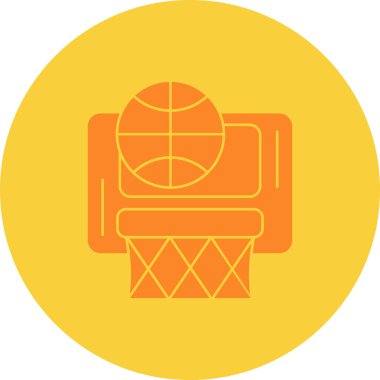 Basketbol simgesi. Vektör çizim