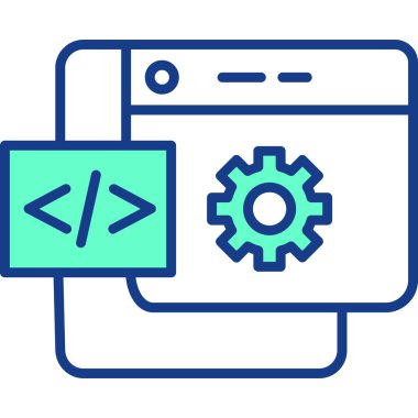 Kodlama geliştirme programlama simgesi - taslak biçimi