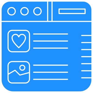 Kalp simgesi, vektör illüstrasyonu basit tasarım