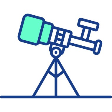 Teleskop. Web simgesi basit illüstrasyon