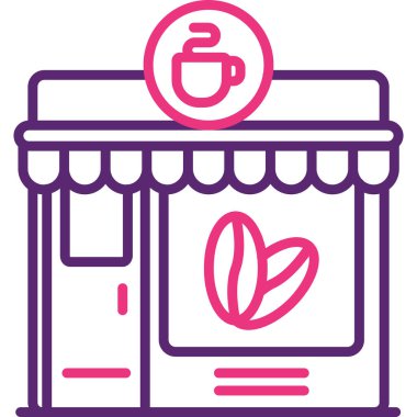 Kafe web simgesi basit illüstrasyon