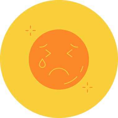 Üzücü. Web simgesi basit illüstrasyon