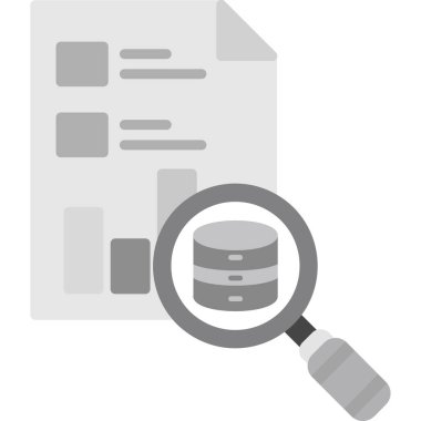 Arama veri vektör çizgisi simgesi