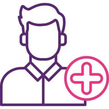 doktor simgesi, vektör illüstrasyonu