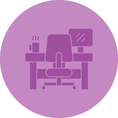 Ofis sandalyesi simgesinin vektör illüstrasyonu