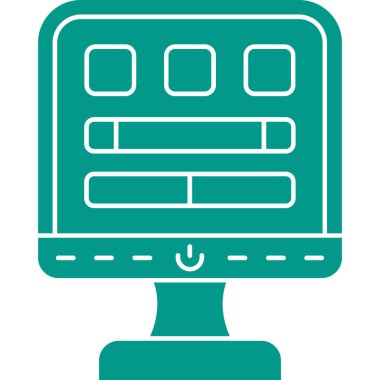 Bilgisayar simgesi. Basit resimleme