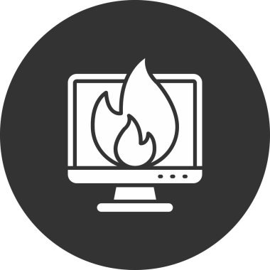 Dizüstü bilgisayar simgesi vektör çizimi