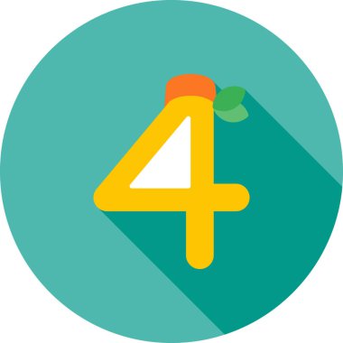 Tek izole edilmiş simge ögesinin vektör illüstrasyonu