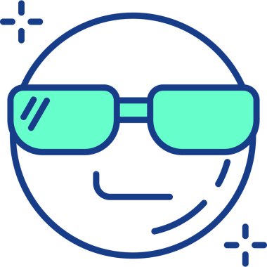 Gözlük. Web simgesi basit illüstrasyon