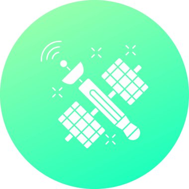 Moda Biçimli Uydu Tabağı Simgesi İzole Arkaplan