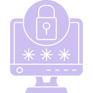 Ağ simgesi. Güvenlik sistemi simgelerinin basit bir çizimi. izole vektör