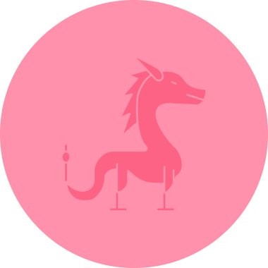 Beyaz arkaplanda bir ejderhanın vektör çizimi