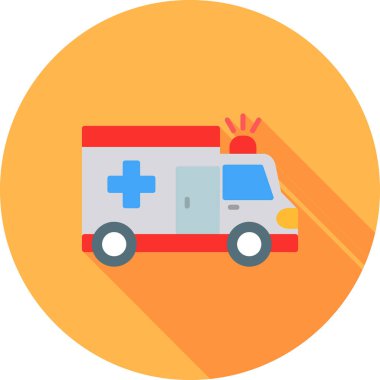 cankurtaran arabası düz simgesi düz stil