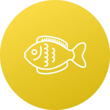 balık simgesi vektör illüstrasyonu