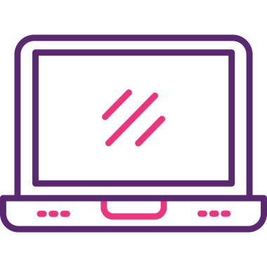 ekran simgesi çizimi olan dizüstü bilgisayar