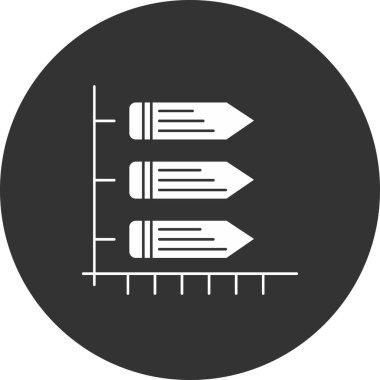 Cetvel simgesi vektörü. biçim tasarımı